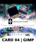 Card 04 - Illustrated (Modern Age) Gimp | Card Game Design Template for Play-testing |